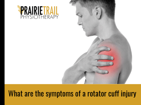 What are the symptoms of a rotator cuff injury?