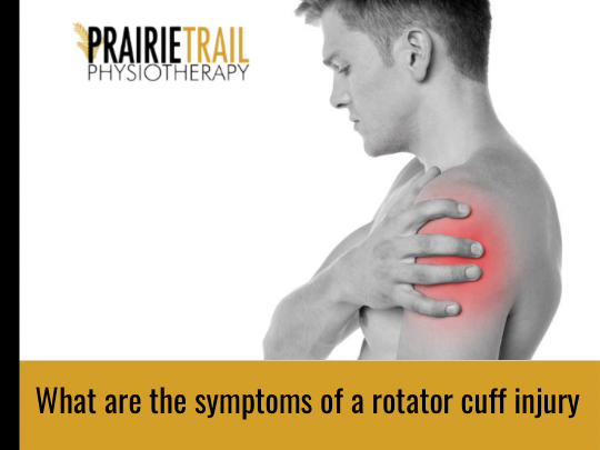 What are the symptoms of a rotator cuff injury